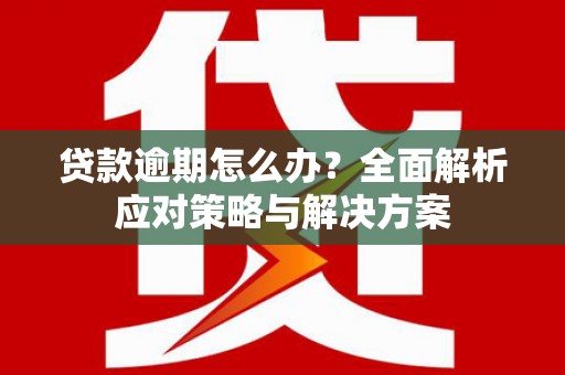旅顺口贷款逾期怎么办？全面解析应对策略与解决方案