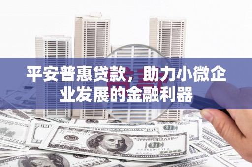 旅顺口平安普惠贷款，助力小微企业发展的金融利器