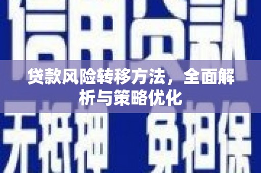 旅顺口贷款风险转移方法，全面解析与策略优化
