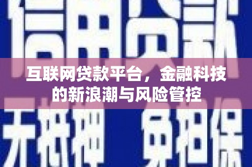 旅顺口互联网贷款平台，金融科技的新浪潮与风险管控