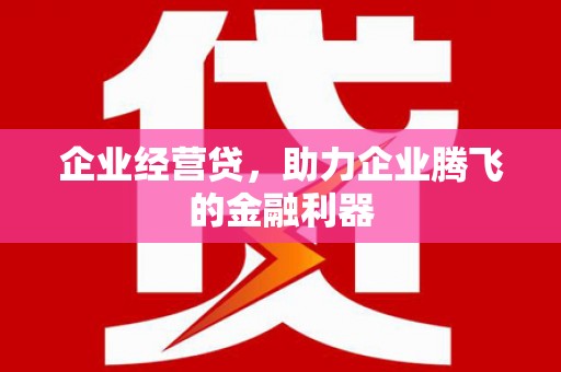 旅顺口企业经营贷，助力企业腾飞的金融利器
