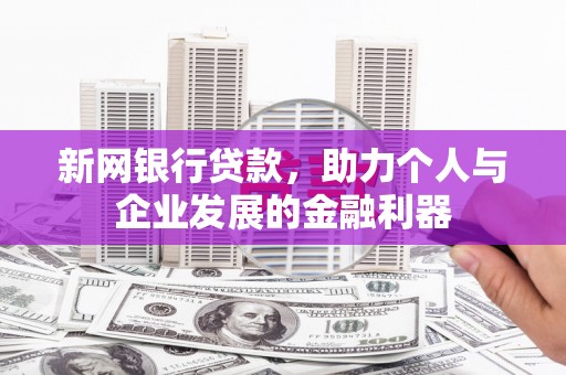 旅顺口新网银行贷款，助力个人与企业发展的金融利器