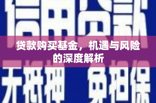 旅顺口贷款购买基金，机遇与风险的深度解析