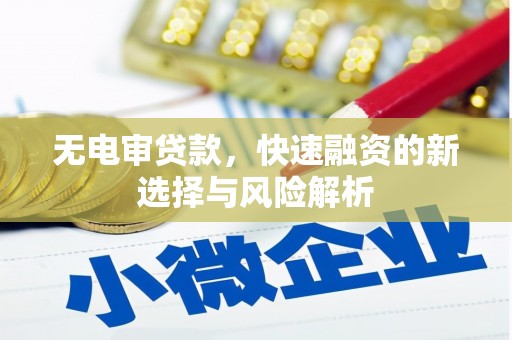 旅顺口无电审贷款，快速融资的新选择与风险解析