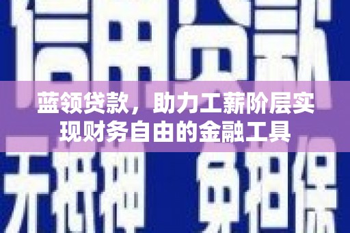 旅顺口蓝领贷款，助力工薪阶层实现财务自由的金融工具