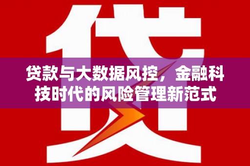 旅顺口贷款与大数据风控，金融科技时代的风险管理新范式