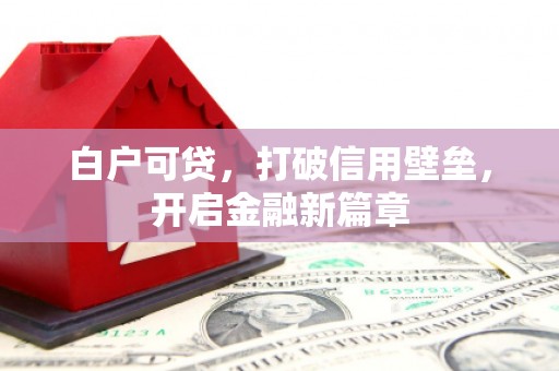 旅顺口白户可贷，打破信用壁垒，开启金融新篇章