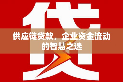 旅顺口供应链贷款，企业资金流动的智慧之选