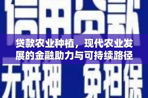 旅顺口贷款农业种植，现代农业发展的金融助力与可持续路径