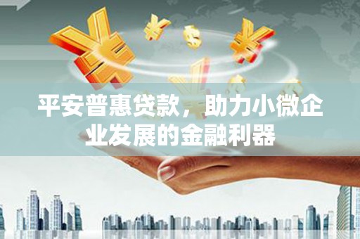 旅顺口平安普惠贷款，助力小微企业发展的金融利器