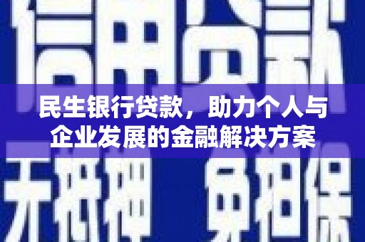 旅顺口民生银行贷款，助力个人与企业发展的金融解决方案