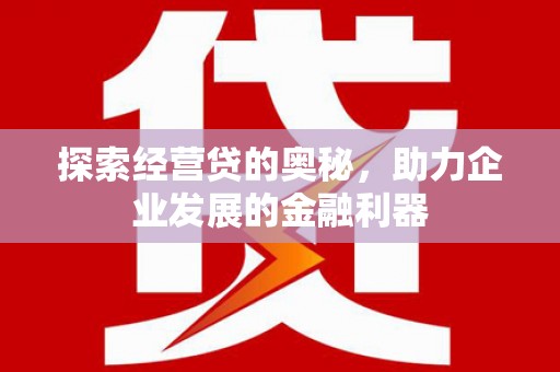 旅顺口探索经营贷的奥秘，助力企业发展的金融利器