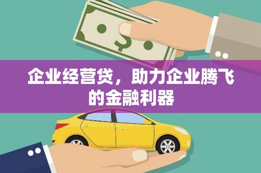 旅顺口企业经营贷，助力企业腾飞的金融利器