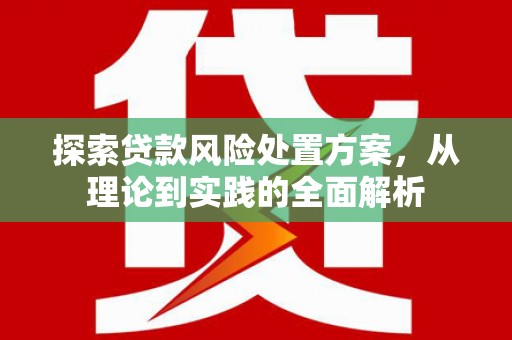 旅顺口探索贷款风险处置方案，从理论到实践的全面解析