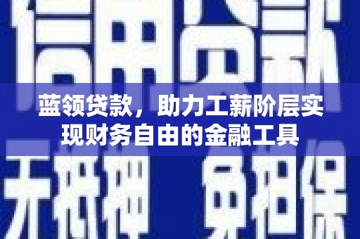旅顺口蓝领贷款，助力工薪阶层实现财务自由的金融工具