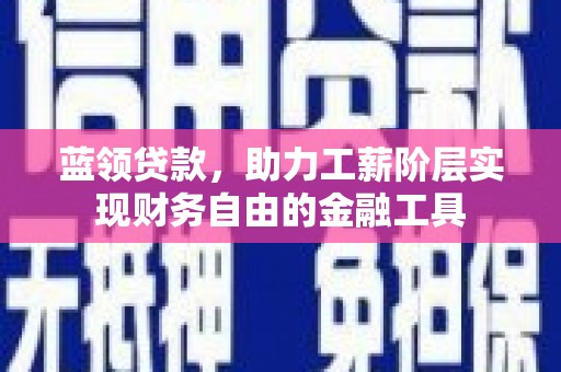 旅顺口蓝领贷款，助力工薪阶层实现财务自由的金融工具