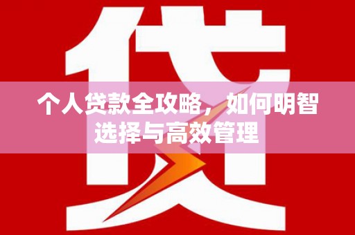 旅顺口个人贷款全攻略，如何明智选择与高效管理