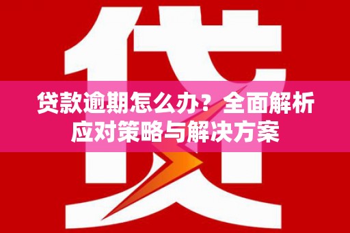 旅顺口贷款逾期怎么办？全面解析应对策略与解决方案